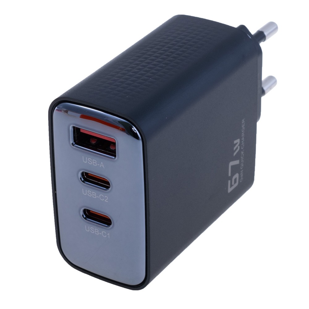 Зарядний пристрій GaN 67W, TCT67-XR01 Black Зарядний пристрій GaN 67W, TCT67-XR01 Black