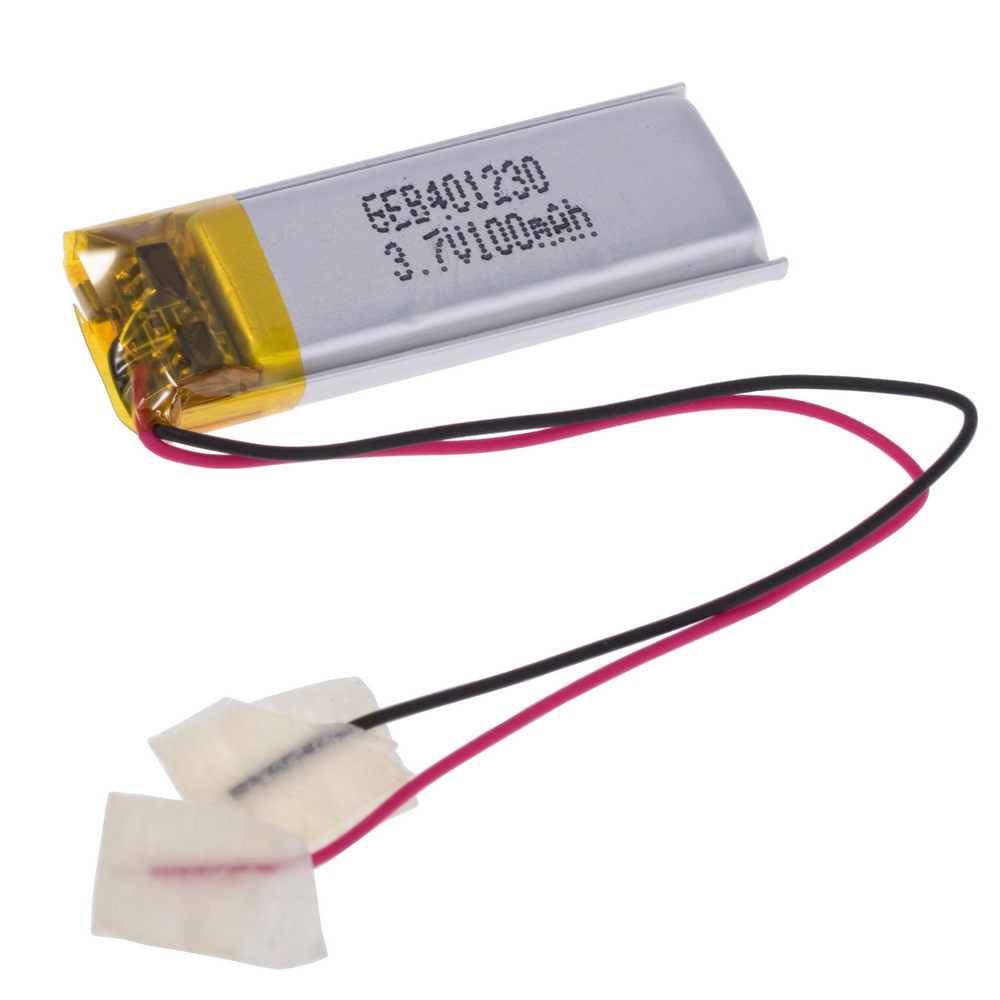 LiPo 100 mAh, 3,7V, 4x12,5x30,5мм GEB акумулятор літій-полімерний GEB401230LP