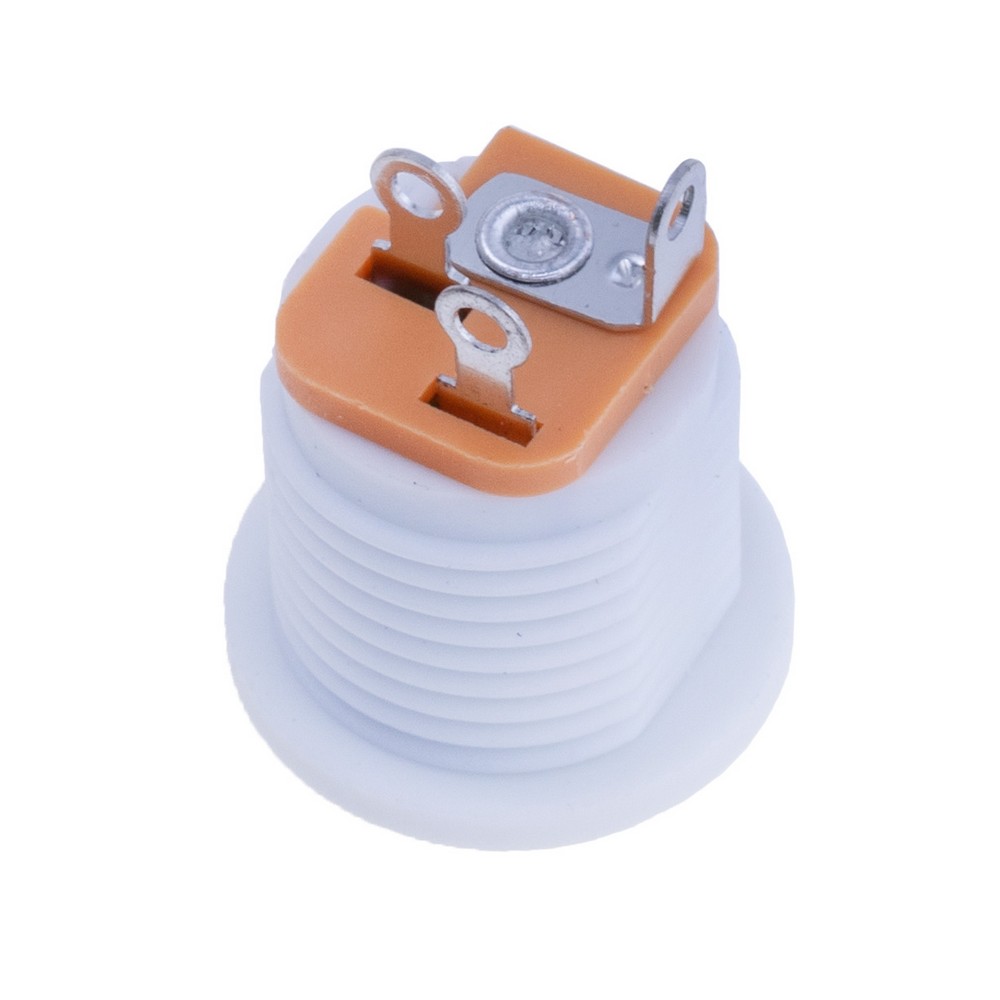 Гніздо живлення біле на корпус 5,5 x2,1, DC-022 White Гніздо живлення біле на корпус 5,5 x2,1, DC-022 White