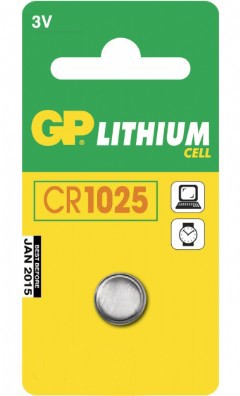 Батарейка CR1025 літієва 3V 1шт. GP Batteries