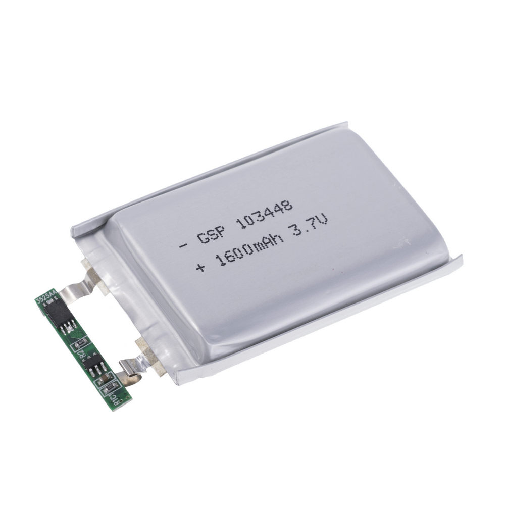 LiPo 1600 mAh, 3,7V, 10х34х48мм (Great Power) акумулятор літій-полімерний GSP103448 LiPo 1600 mAh, 3,7V, 10х34х48мм (Great Power) акумулятор літій-полімерний GSP103448