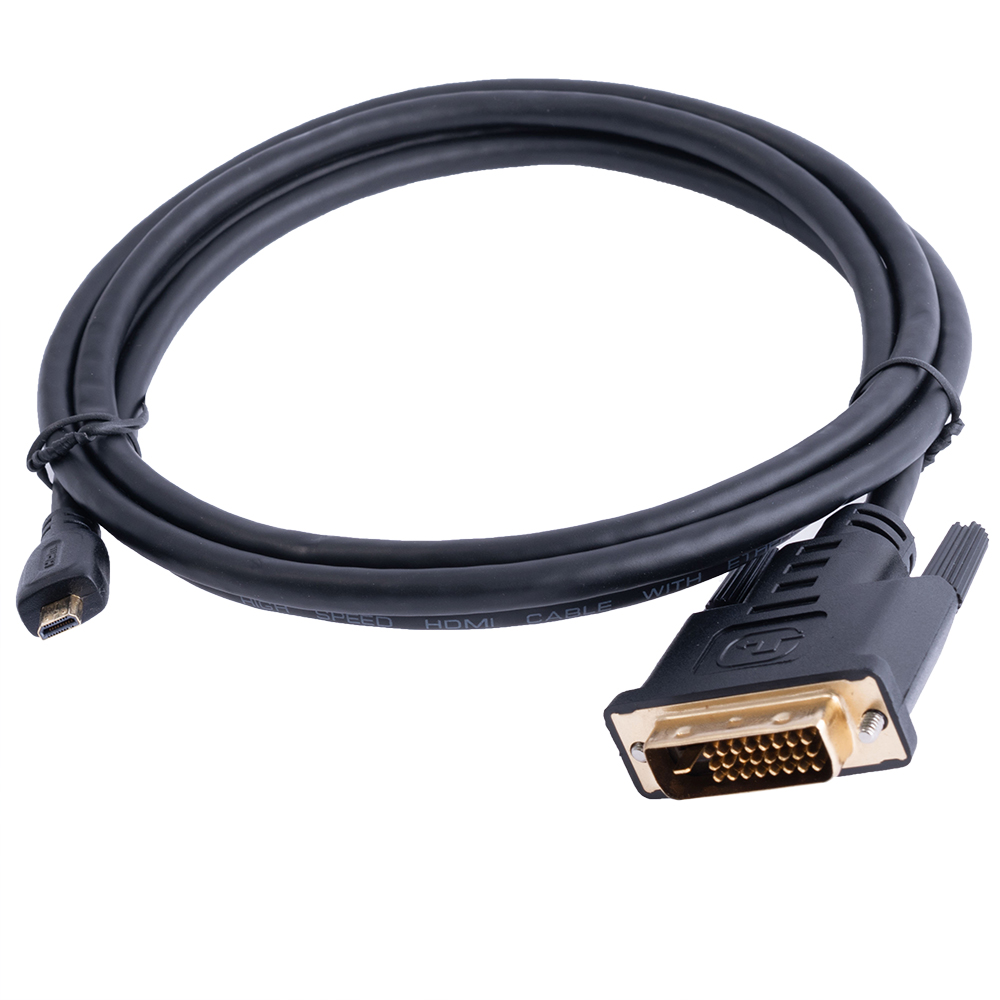 Кабель перехідник micro HDMI "тато" на DVI 24+1 "тато", 1,5М