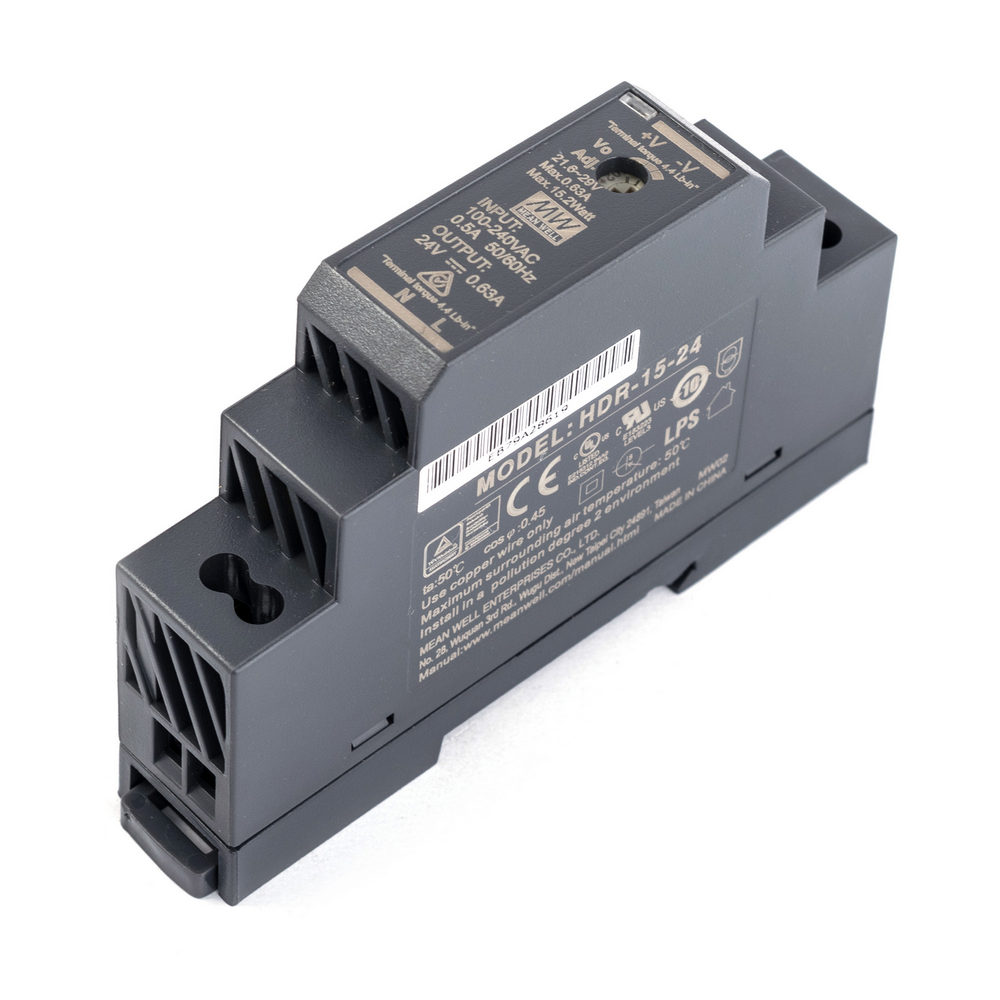 Блок живлення на DIN-рейку 15W 24V HDR-15-24