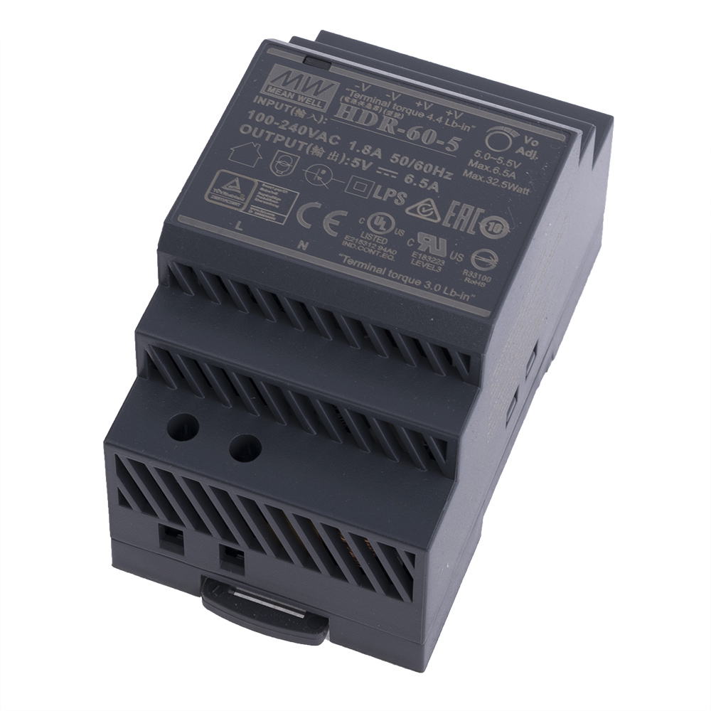 Блок живлення на DIN-рейку 60W 5V HDR-60-5