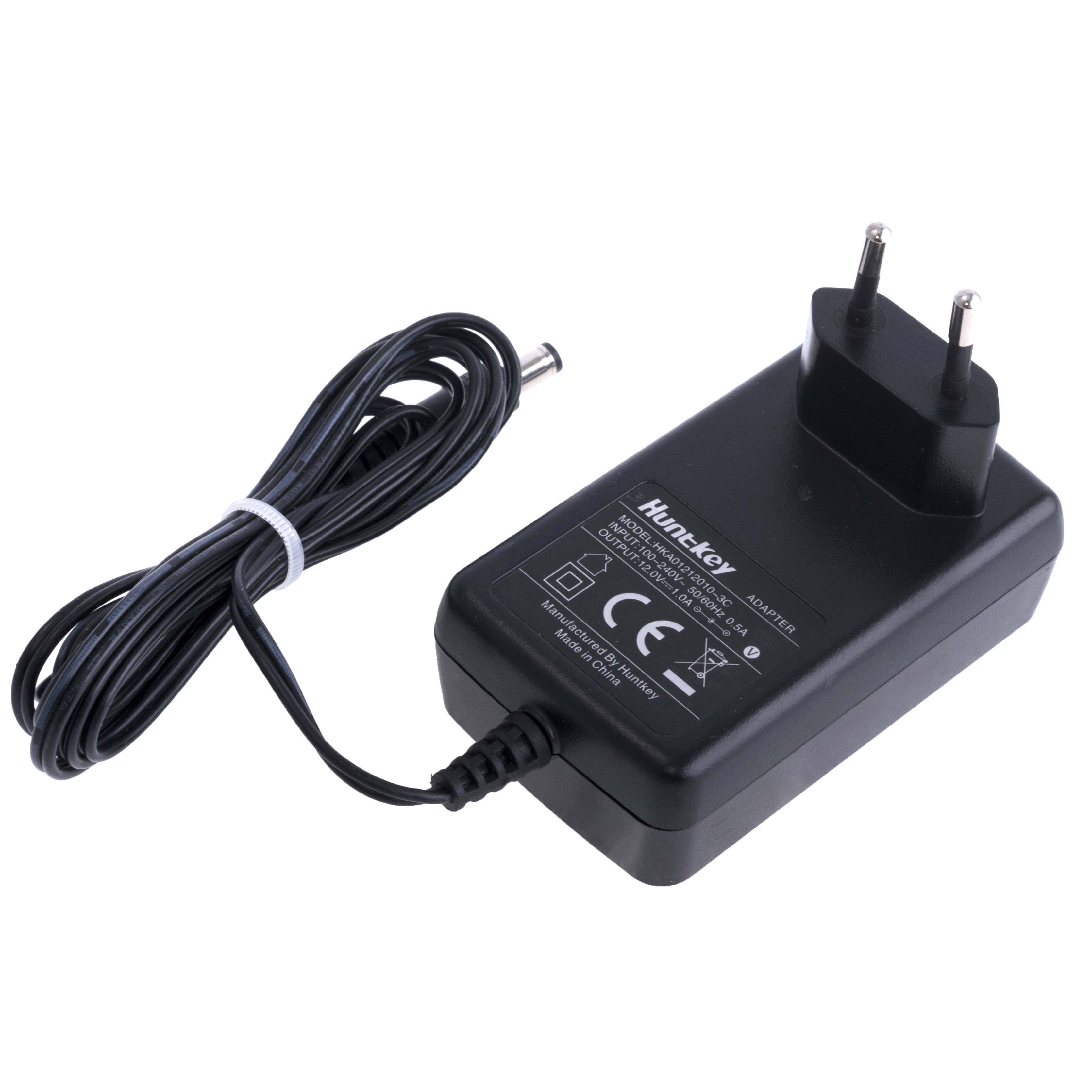 Блок живлення з вилкою 12W 12V, роз'єм:2.1x5.5мм, HKA01212010-3C Блок живлення з вилкою 12W 12V, роз'єм:2.1x5.5мм, HKA01212010-3C