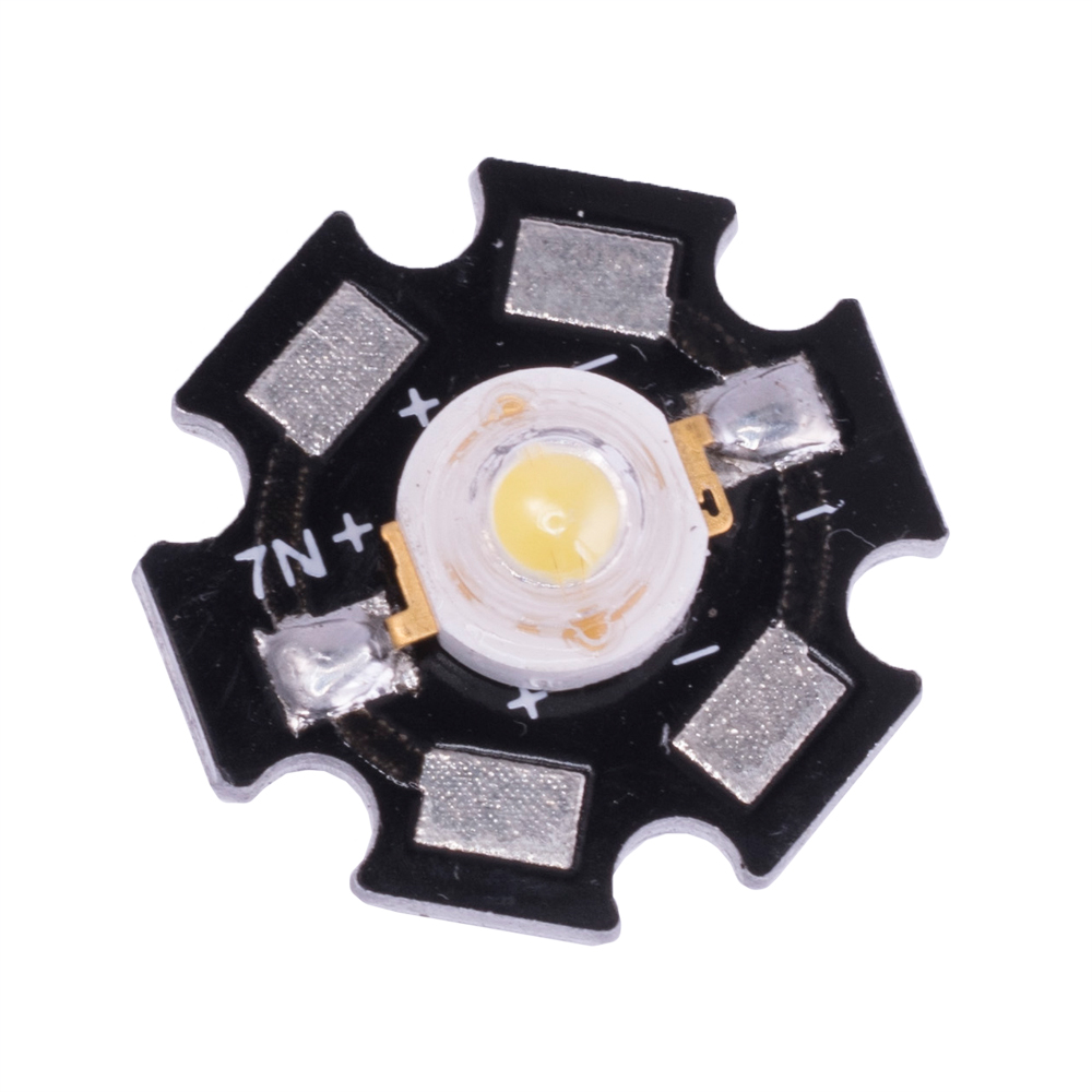 Світлодіод 1W, білий теплий HPB8-49KYWB/PCB Huey Jann Світлодіод 1W, білий теплий HPB8-49KYWB/PCB Huey Jann