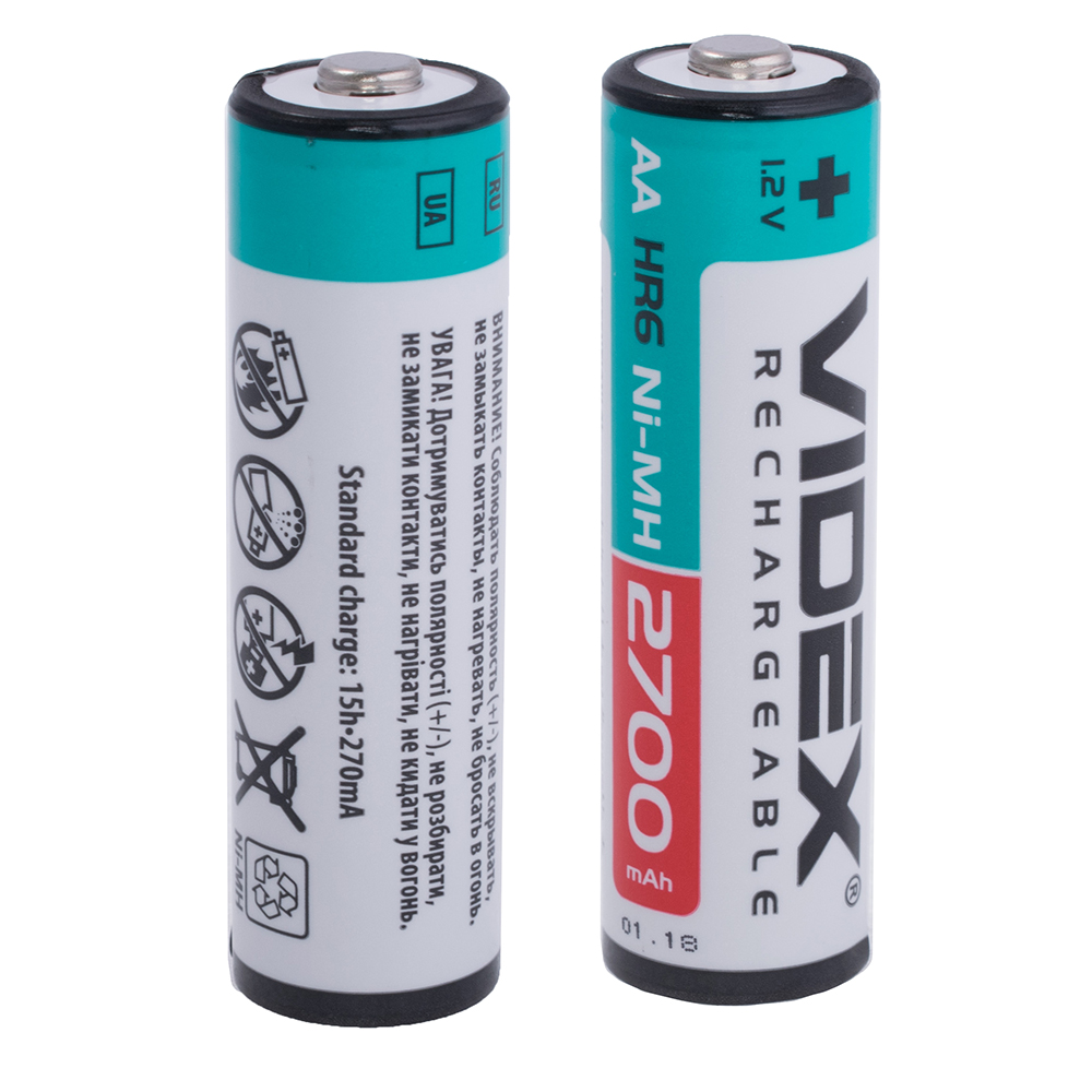 Акумулятор AA/HR6 2700mAh, VIDEX (HR6-2700-2DB)