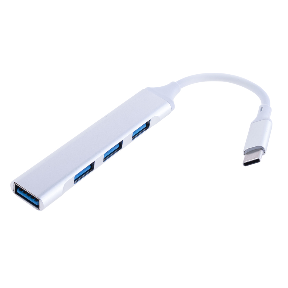 Хаб USB type-С в USBA 3.0 срібний YC-UH19 Хаб USB type-С в USBA 3.0 срібний YC-UH19