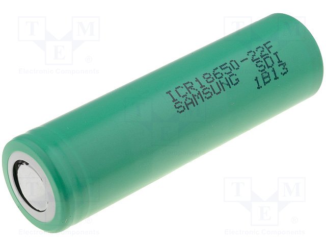 Li-Ion 2200mAh, 3,6V, 18650 Samsung літій-іонний акумулятор ACCU-18650-2.2S/ MR18650