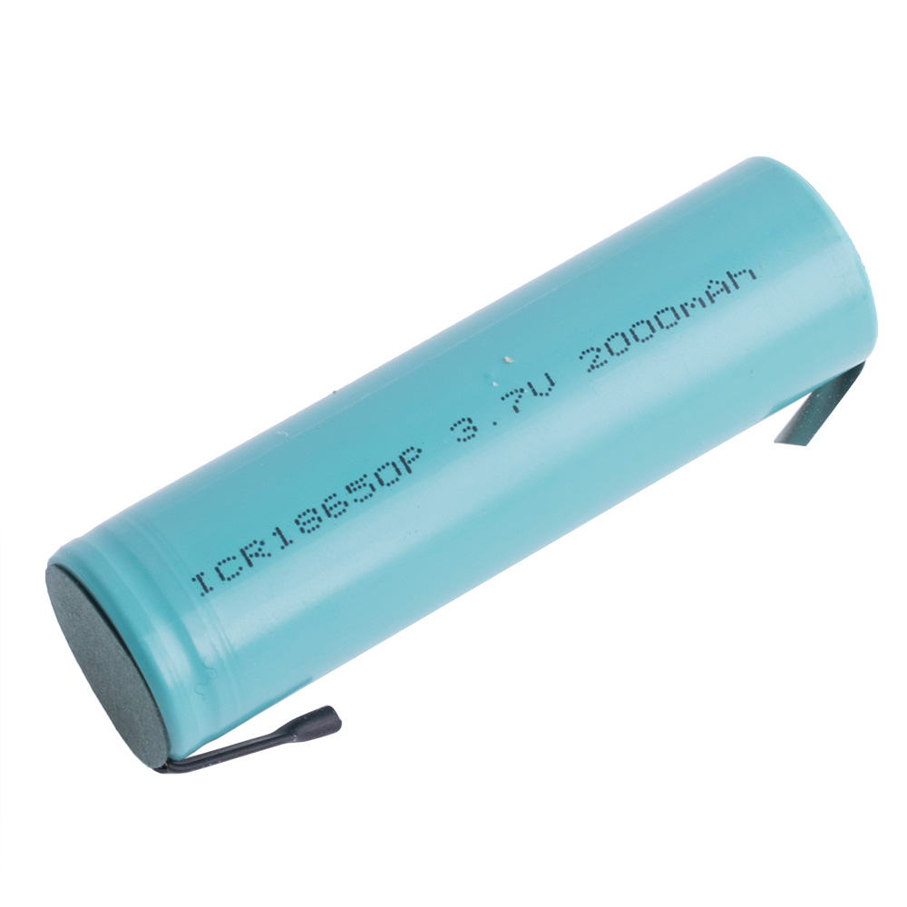 Li-Ion 2000mAh, 3,7V, 18650 LiPower літій-іонний акумулятор з виводами ICR18650P with stick (contacts) 20A