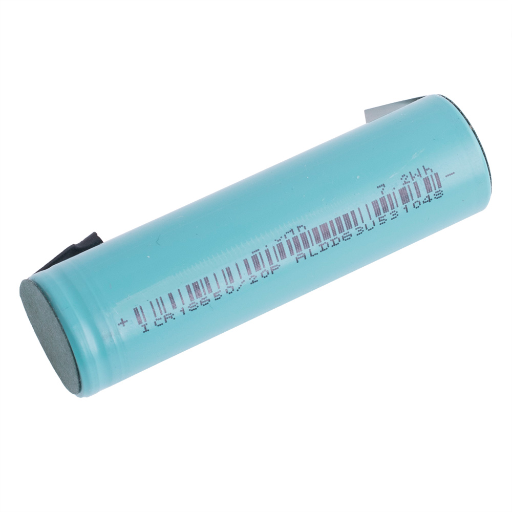 Li-Ion 2000mAh, 3,7V, 18650 LiPower літій-іонний акумулятор з виводами ICR18650P with stick (contacts) 20A