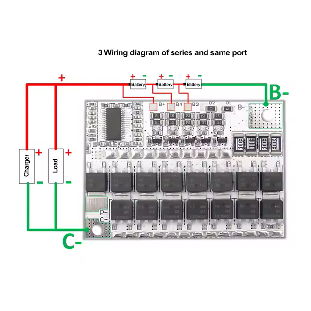Плата захисту для 5-ти акумуляторів LiFePO4 з балансиром, 100А 5S 18V. на м/с BMS3451 BHDC-T28A