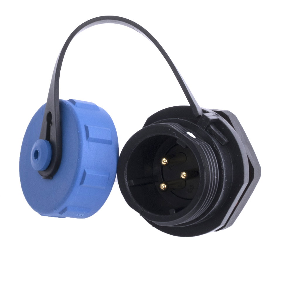 Роз'єм розетка "тато"  герметичний IP68. SP13 Гніздо- 3pin (L-KLS15-W13B2-03)