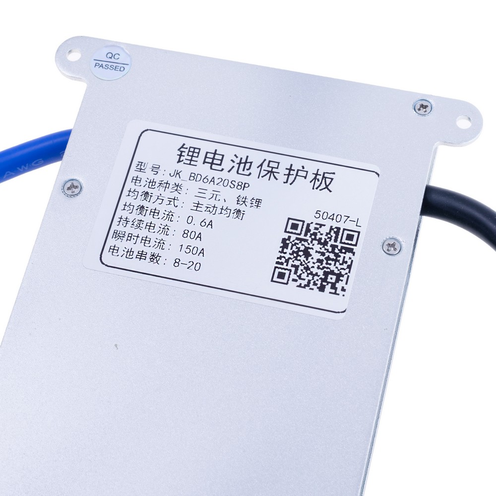 BMS JK-BD6A20S8P, Li-Ion/LiFePo4/LTO 8S-20S; Balancer 0.6A; Charge/Discharge: 80A; BT BMS JK-BD6A20S8P, Li-Ion/LiFePo4/LTO 8S-20S; Balancer 0.6A; Charge/Discharge: 80A; BT