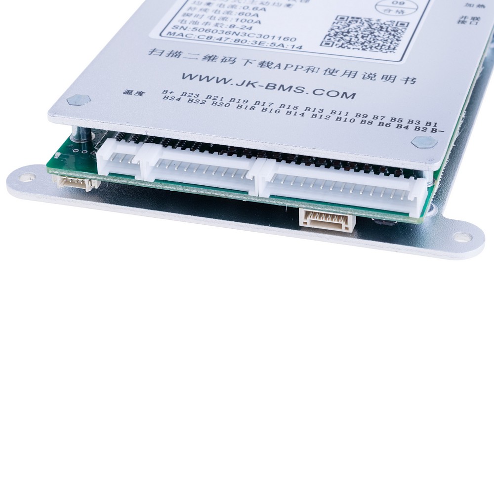 BMS JK-BD6A24S6P, Li-Ion/LiFePo4/LTO 8S-24S; Balancer 0.6A; Charge/Discharge: 60A; BT.