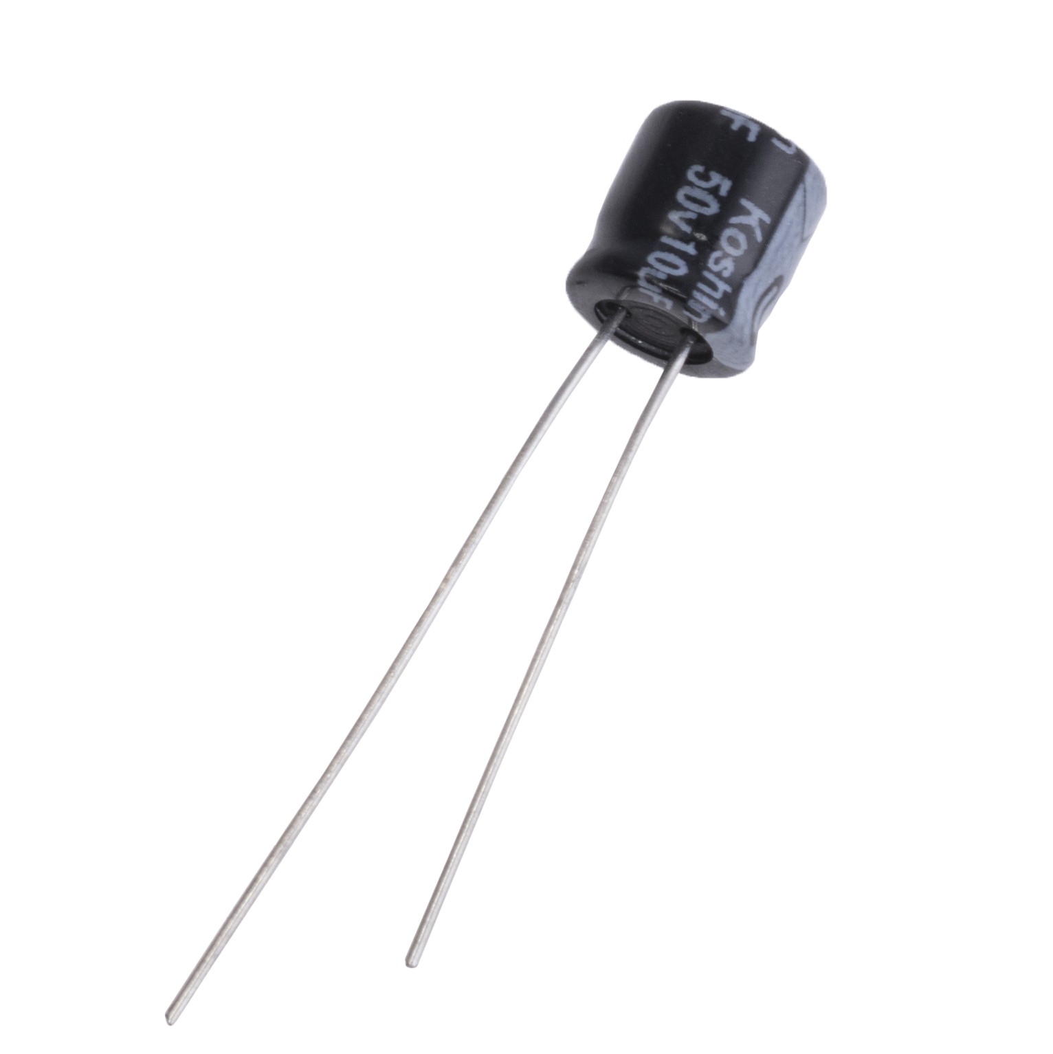 10uF 50V K2A 6,3x7mm (для аудіо) (K2A-050V100ME070-Koshin) (електролітичний конденсатор)