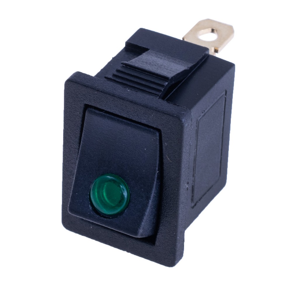 Перемикач KCD1-2-101EN green Dot illuminated 12V