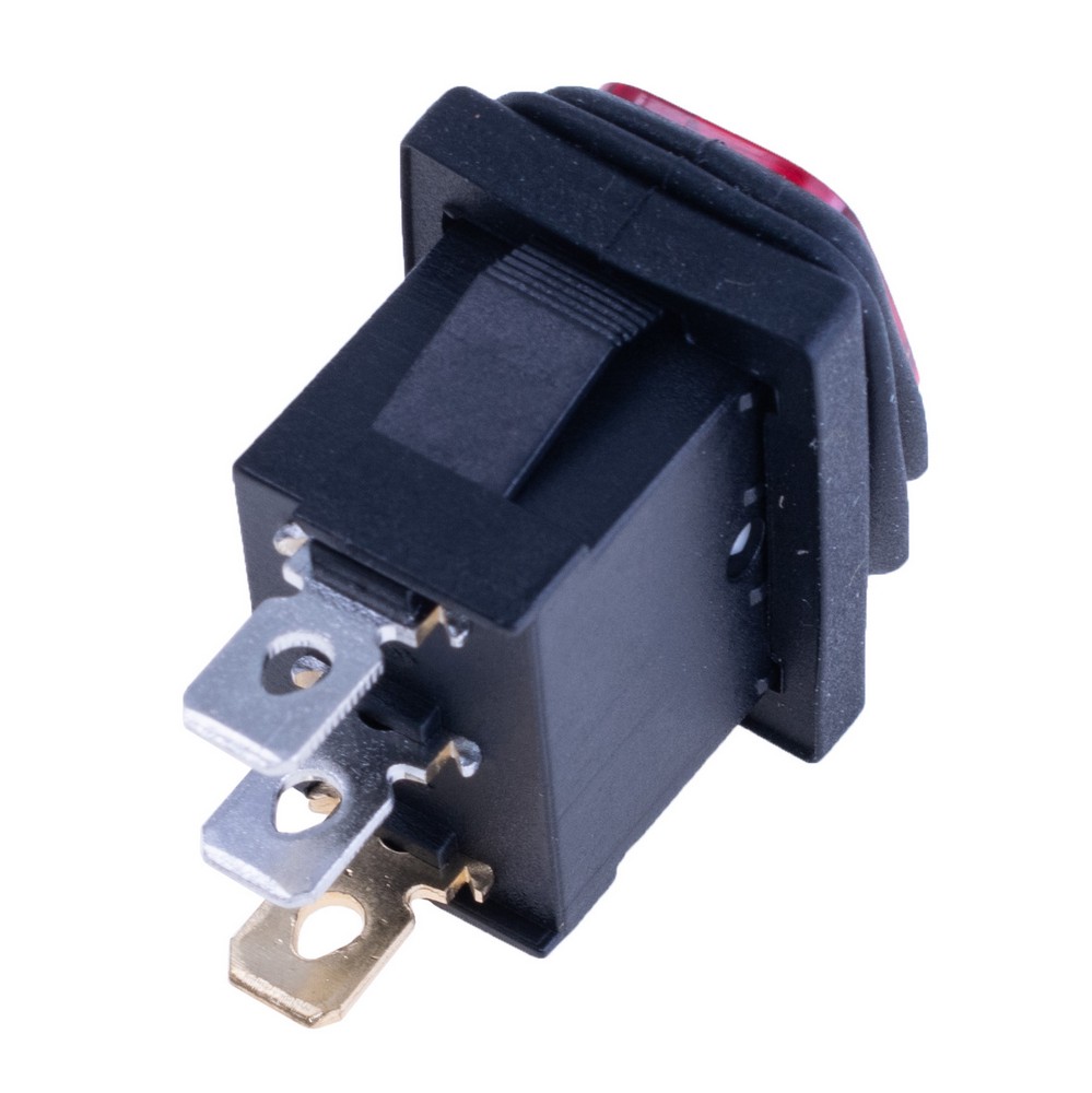 Перемикач KCD1-2-101NW red 12V