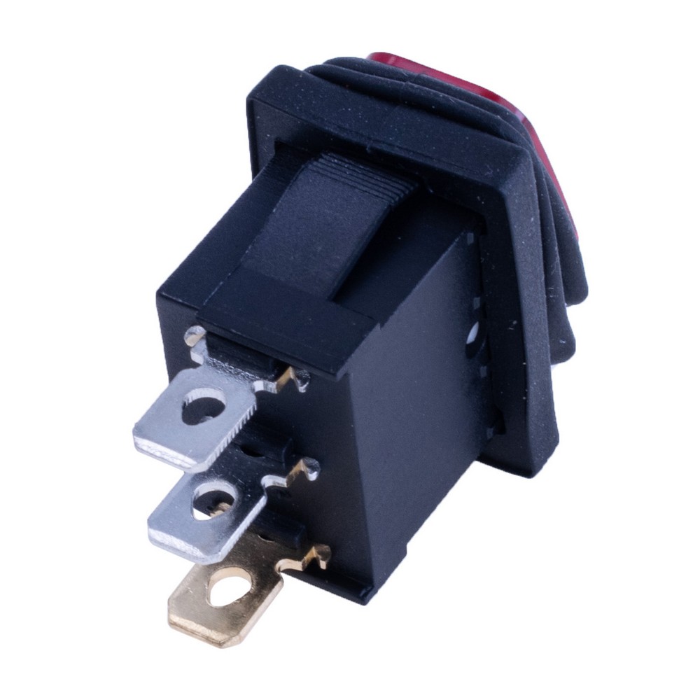 Перемикач KCD1-2-101NW red 220V