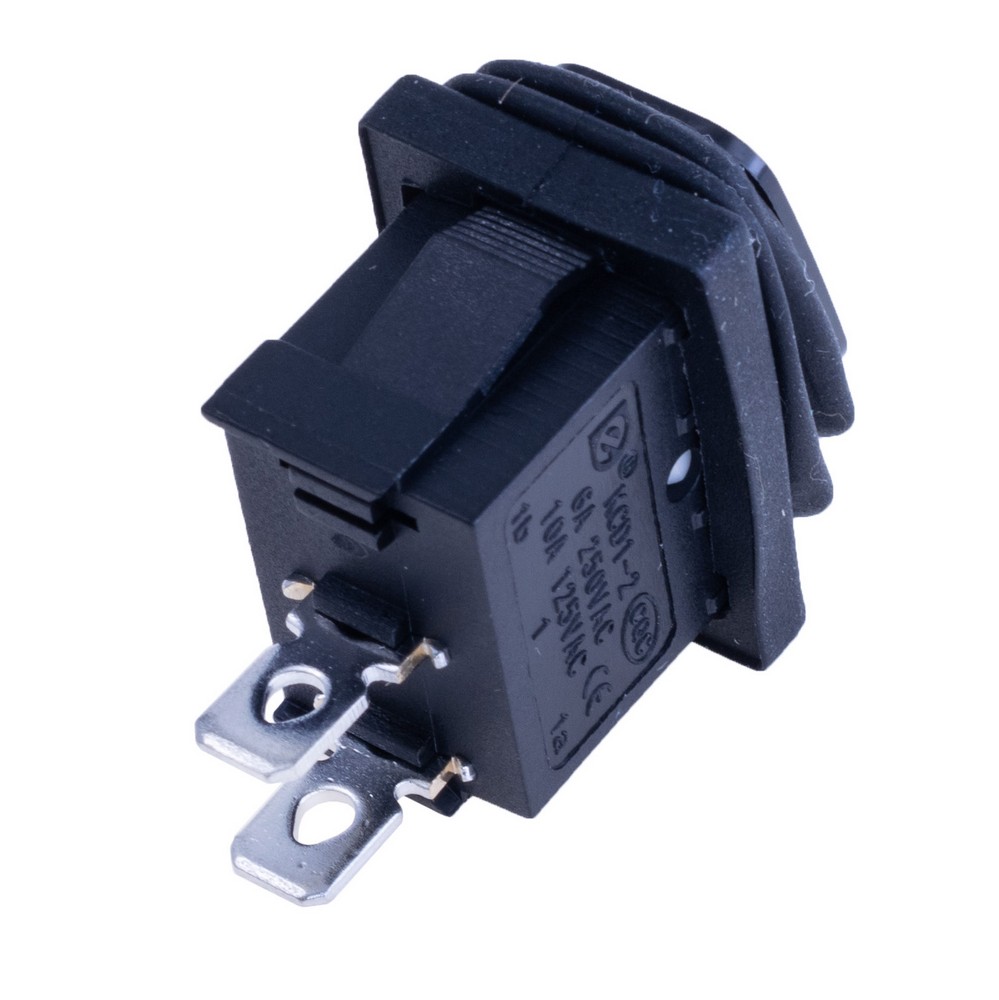 Перемикач KCD1-2-101W black 220V