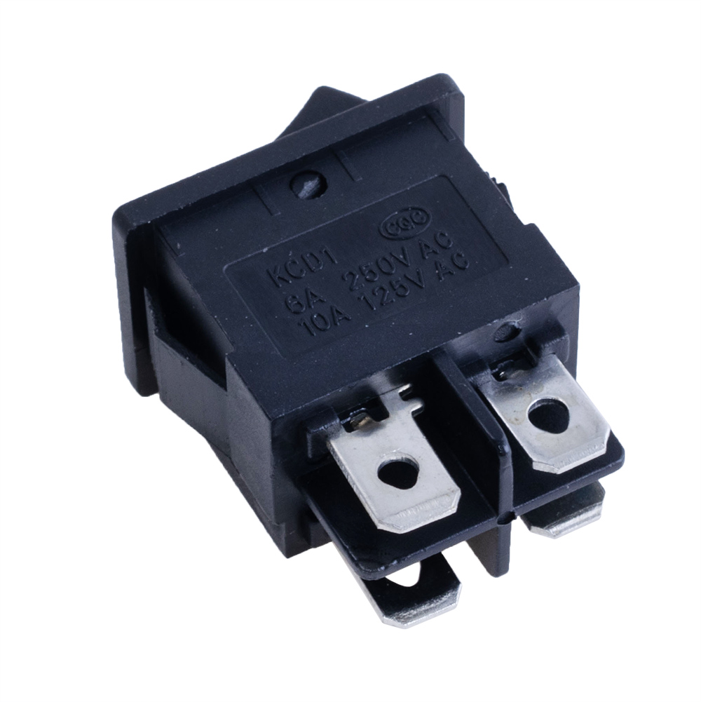 Перемикач KCD1-4-201, KCD1-4-201-C3-BB (black housing, black button)
