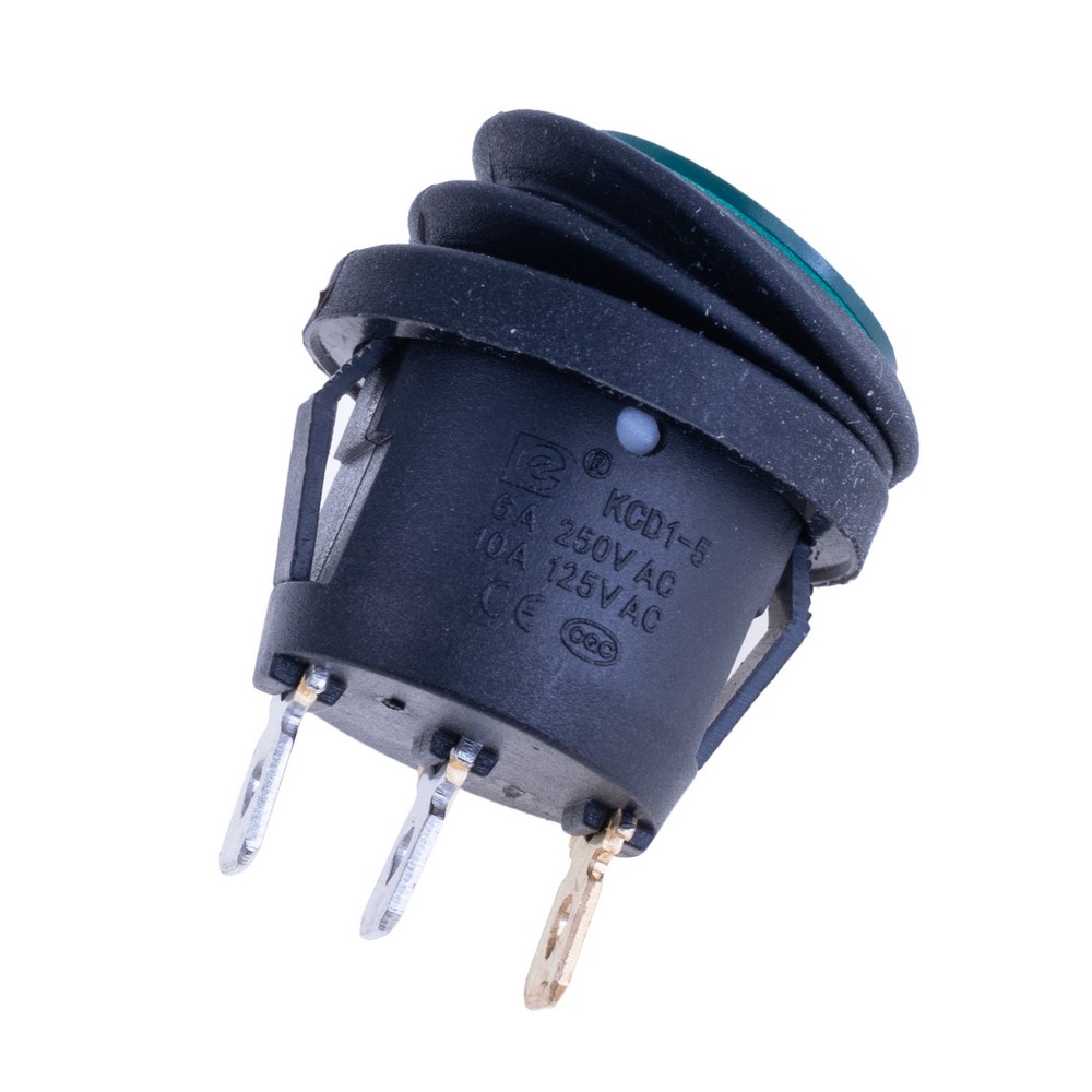 Перемикач KCD1-5-101NW green 12V