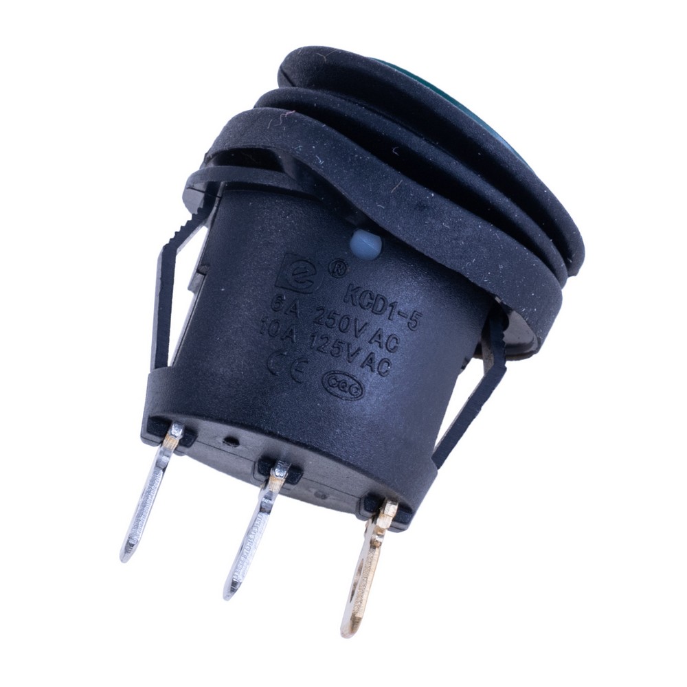 Перемикач KCD1-5-101NW green 220V