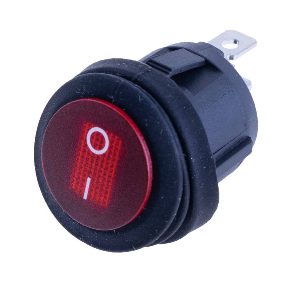 Перемикач KCD1-5-101NW red 12V