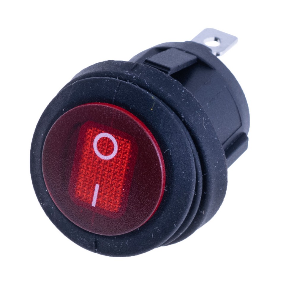 Перемикач KCD1-5-101NW red 220V