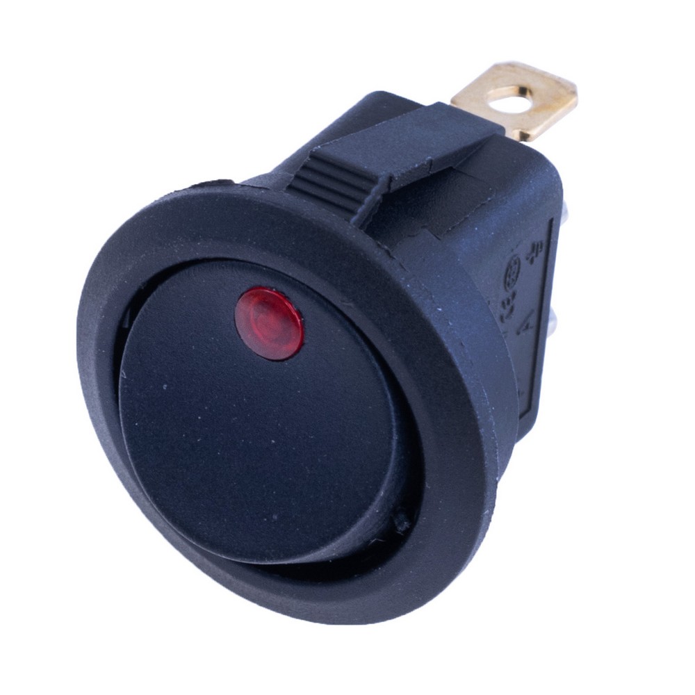 Перемикач KCD1-8-101EN 12V red dot