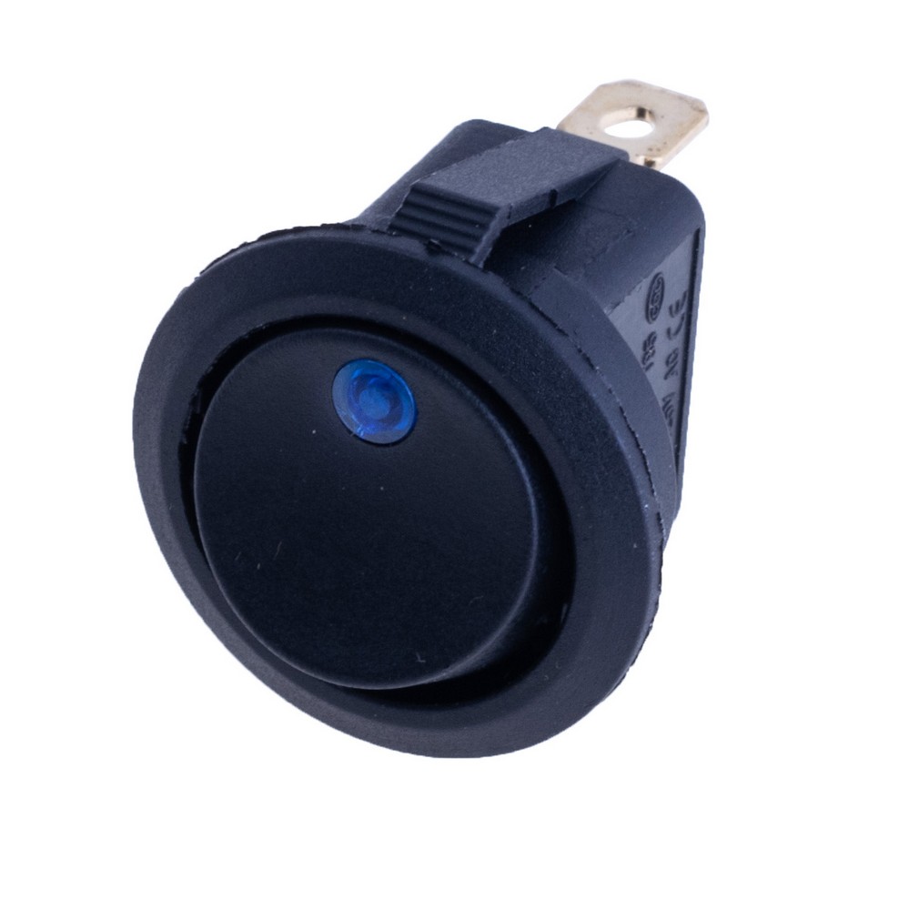 Перемикач KCD1-8-101EN 220V blue dot