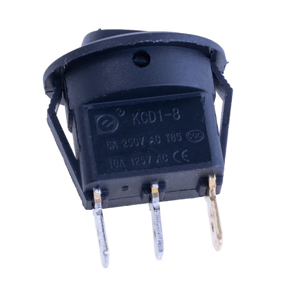 Перемикач KCD1-8-101EN 220V blue dot