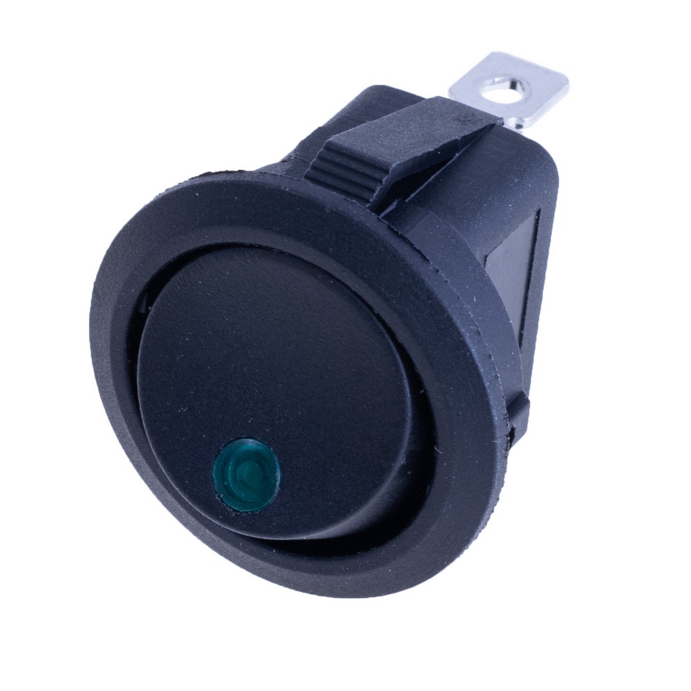 Перемикач KCD1-8-101EN 220V green dot