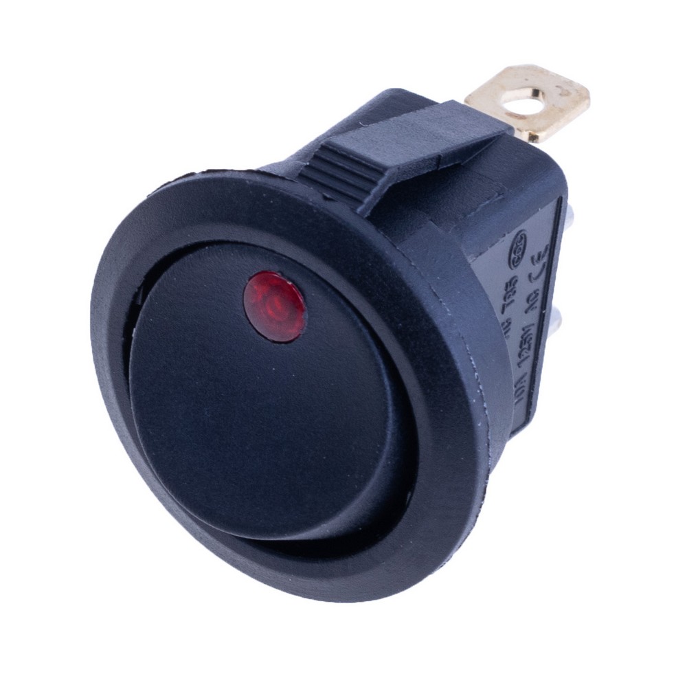 Перемикач KCD1-8-101EN 220V red dot