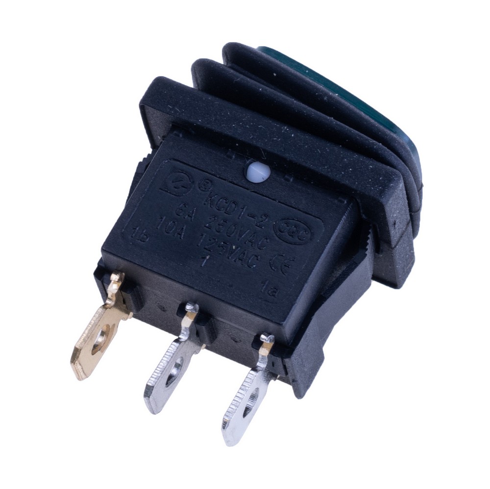 Перемикач KCD1-2-101NW green 220V