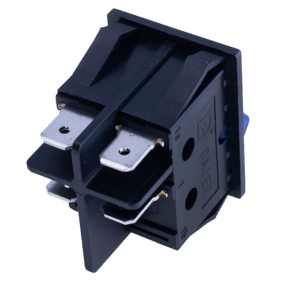 Перемикач KCD2-2-201N blue 220V