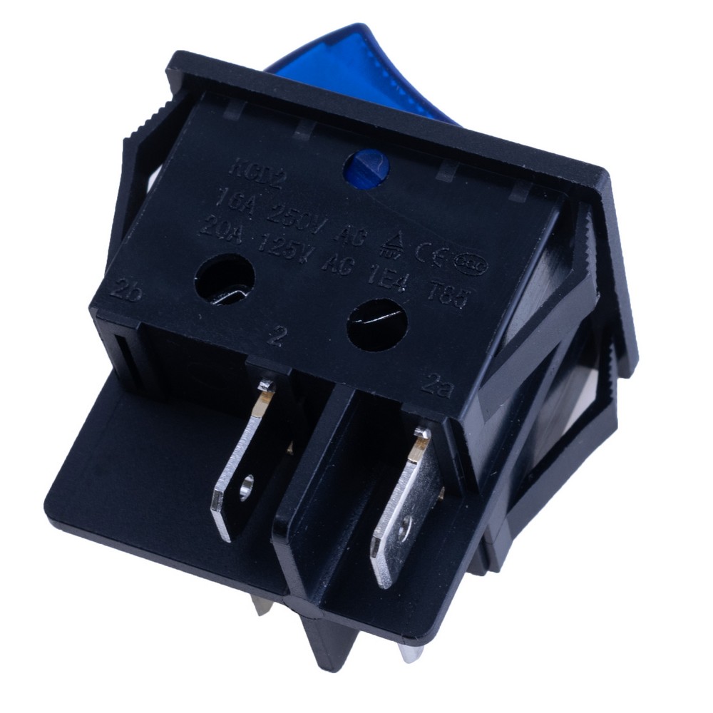 Перемикач KCD2-2-201N blue 220V