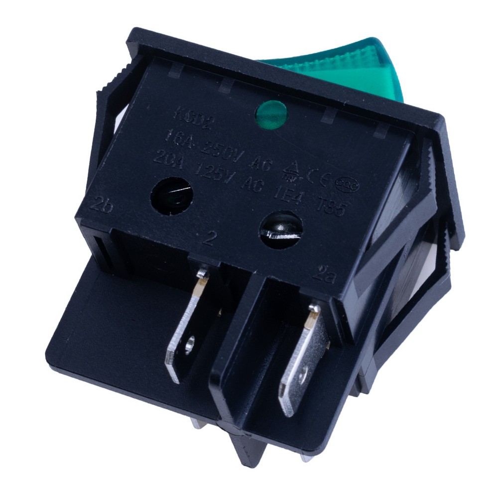 Перемикач KCD2-2-201N green 220V