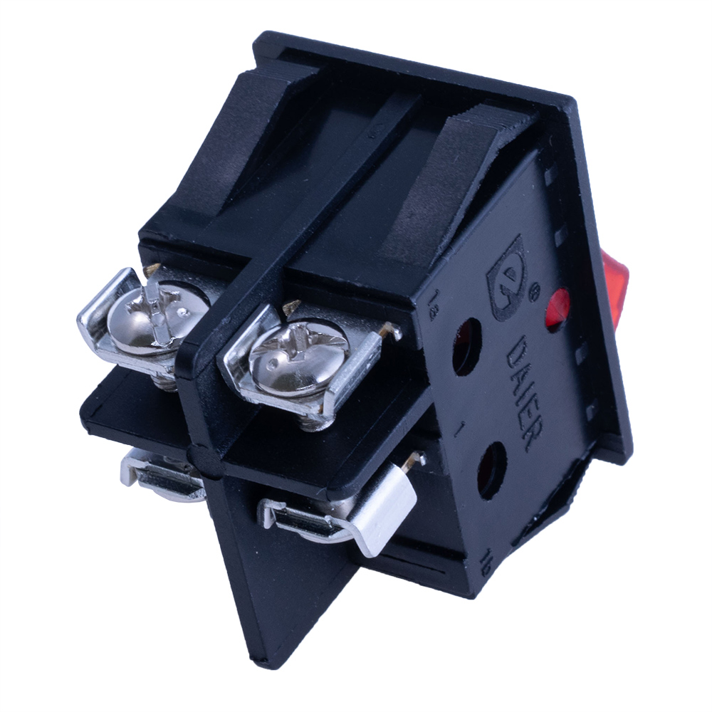 Перемикач KCD2-2-201NS red 220V