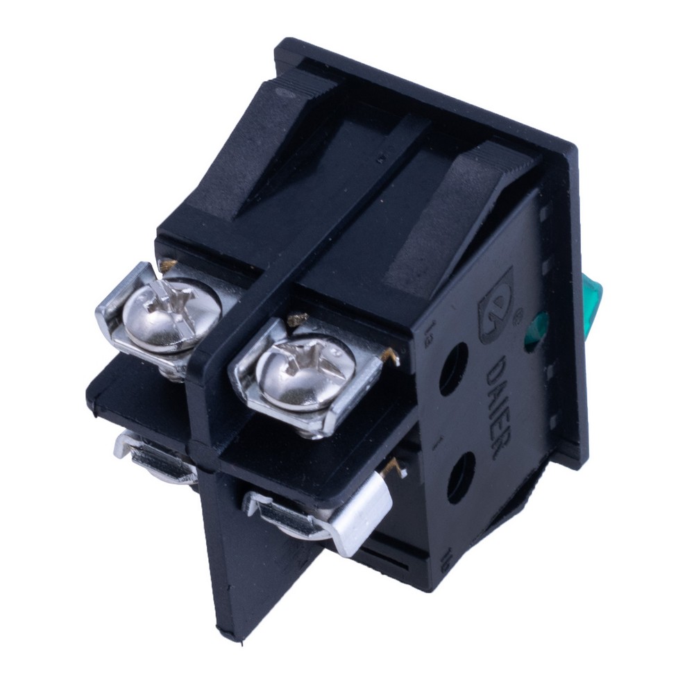 Перемикач KCD2-2-201NS green 220V