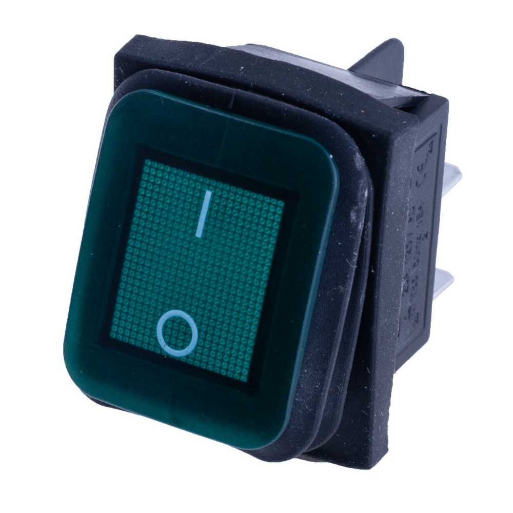 Перемикач KCD2-201NW green 220V