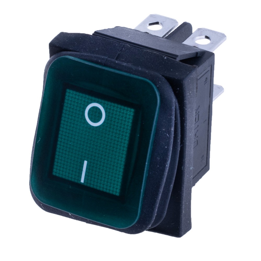 Перемикач KCD2-201NW green 24V