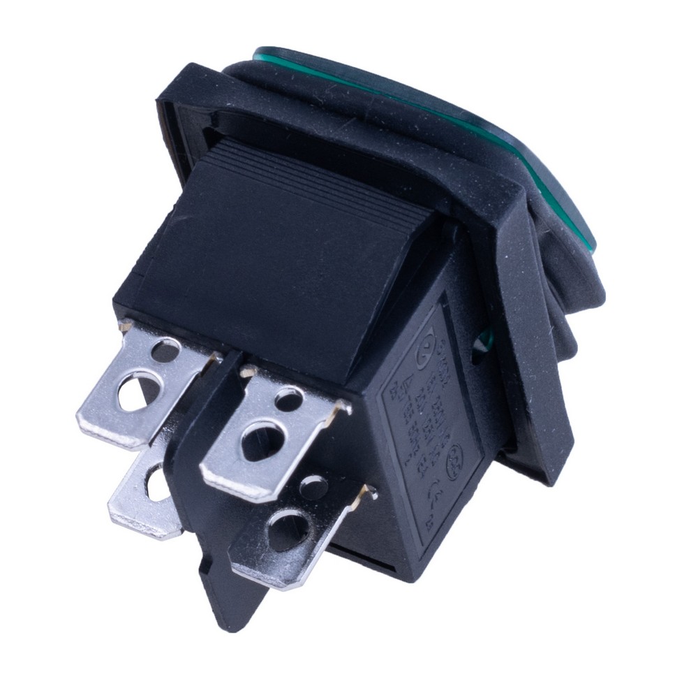 Перемикач KCD2-201NW green 24V