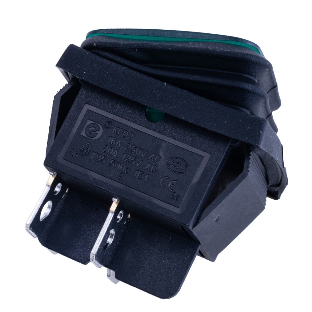 Перемикач KCD2-201NW green 24V
