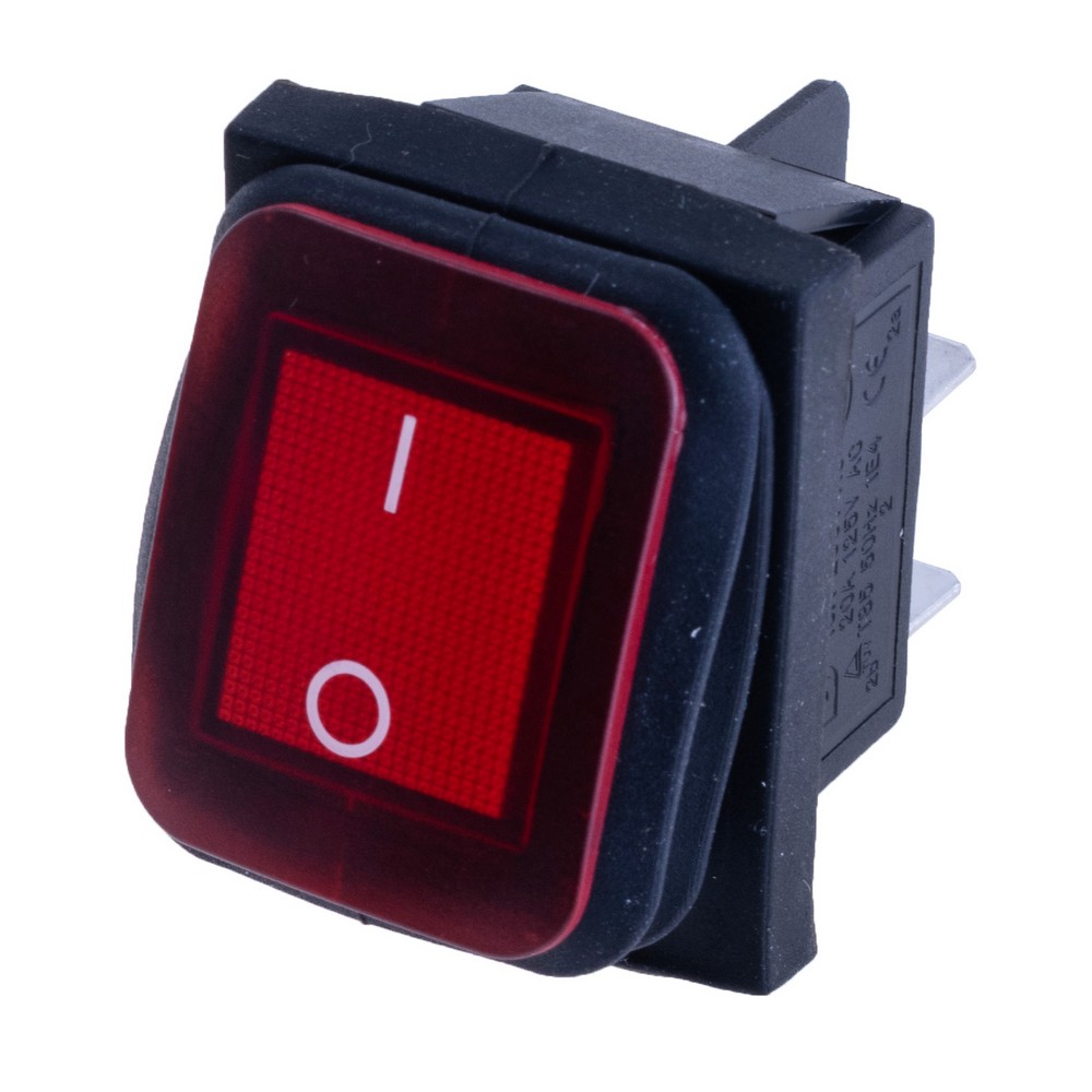 Перемикач KCD2-201NW red 12V