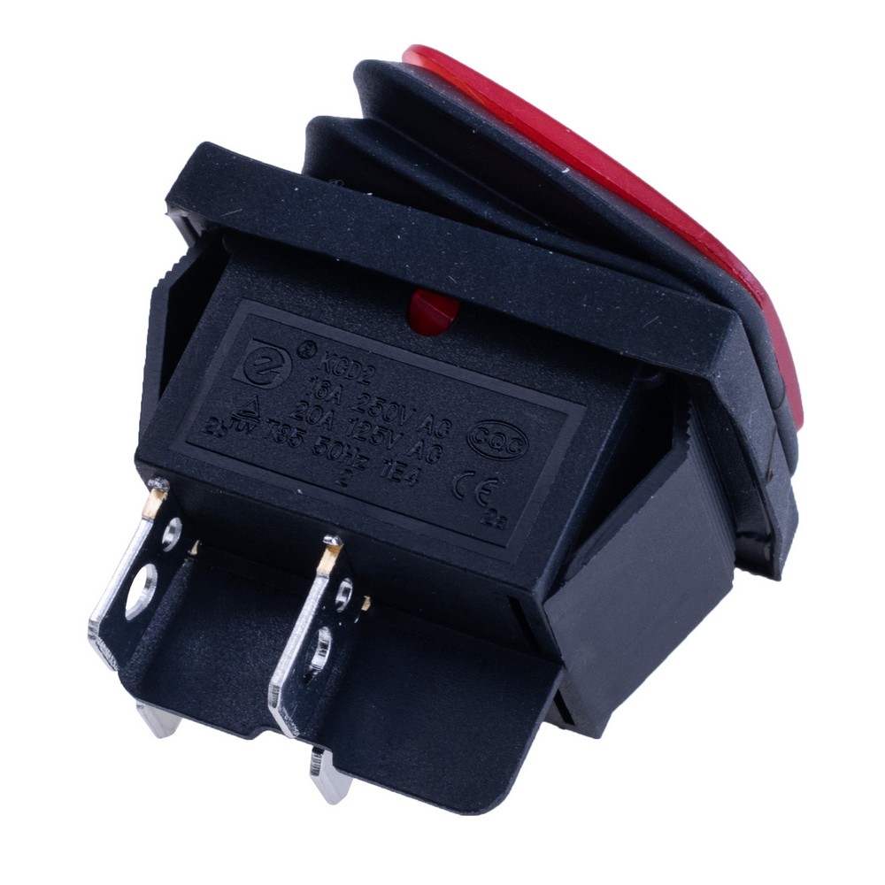 Перемикач KCD2-201NW red 12V