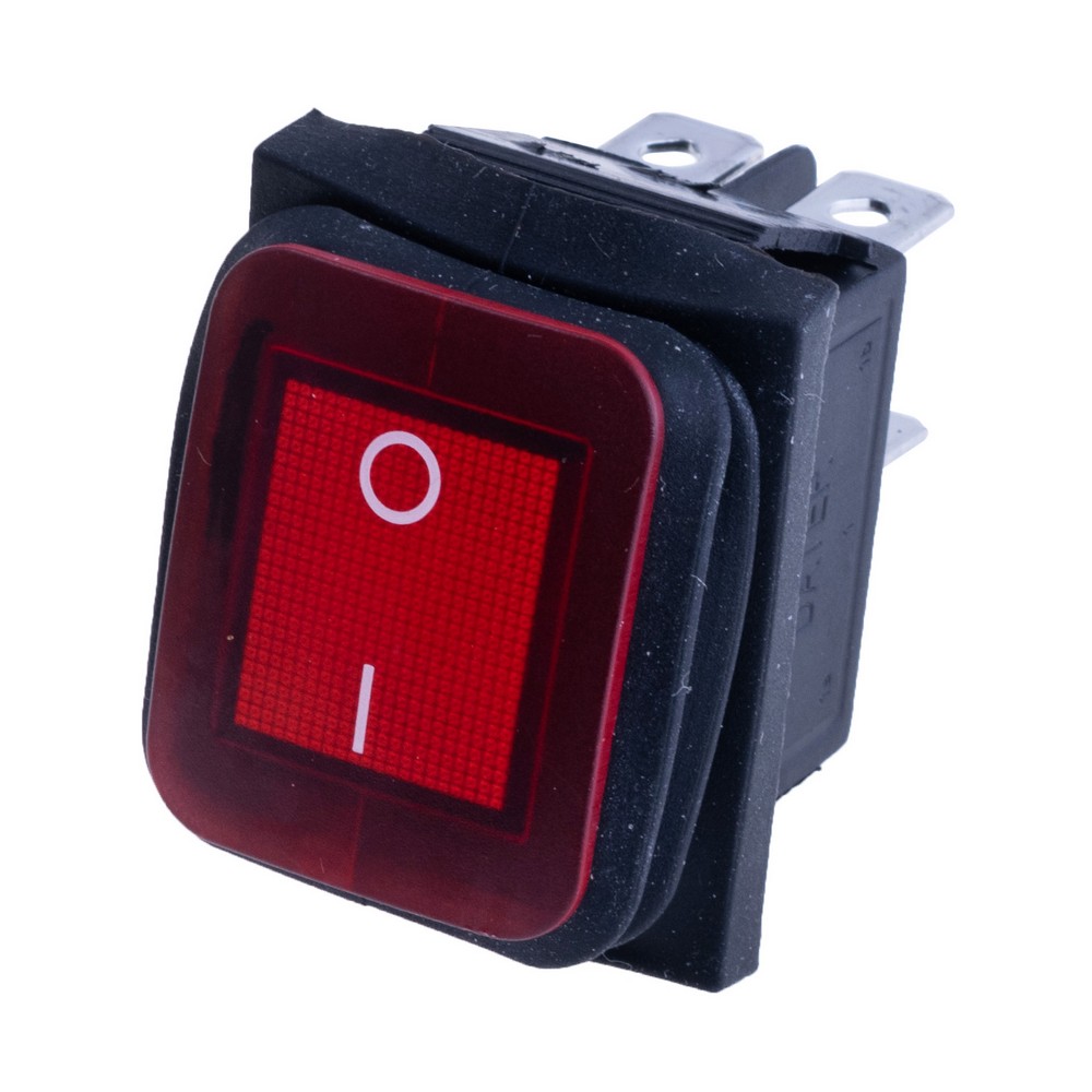 Перемикач KCD2-201NW red 220V