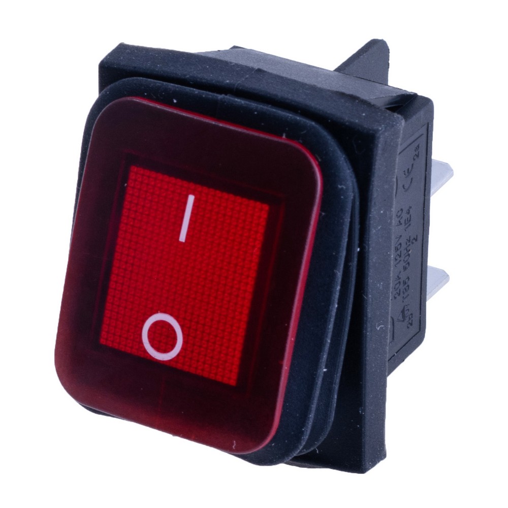 Перемикач KCD2-201NW red 24V
