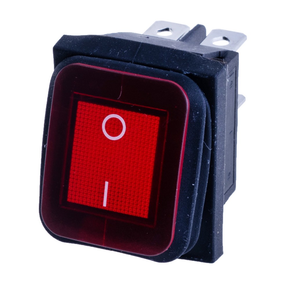 Перемикач KCD2-201W red without lamp