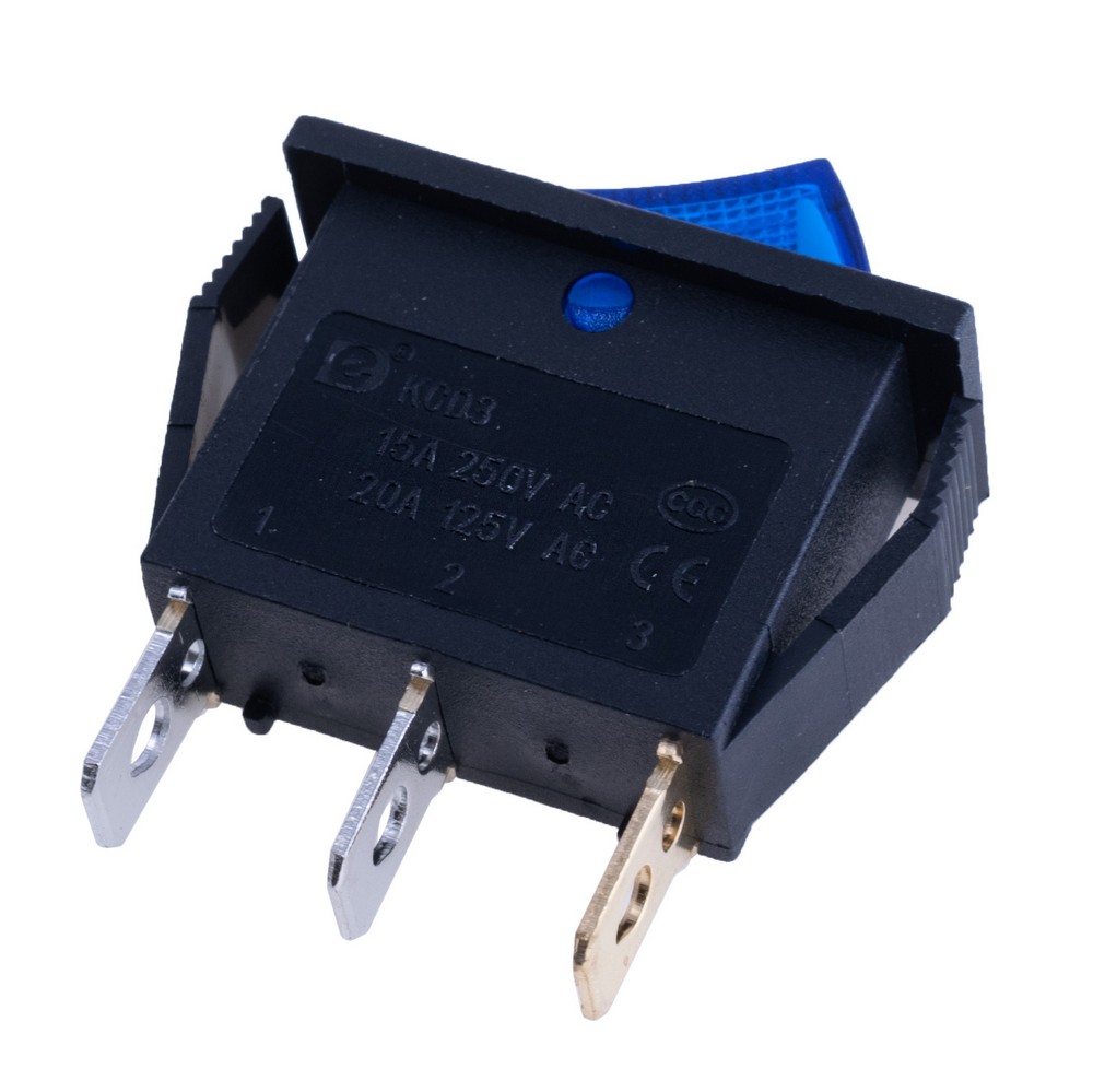 Перемикач KCD3-101N 220V blue